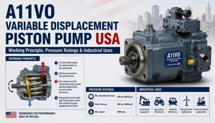 A11VO Variable Displacement Piston Pump USA: Working Principle, Pressure Ratings & Industrial Uses